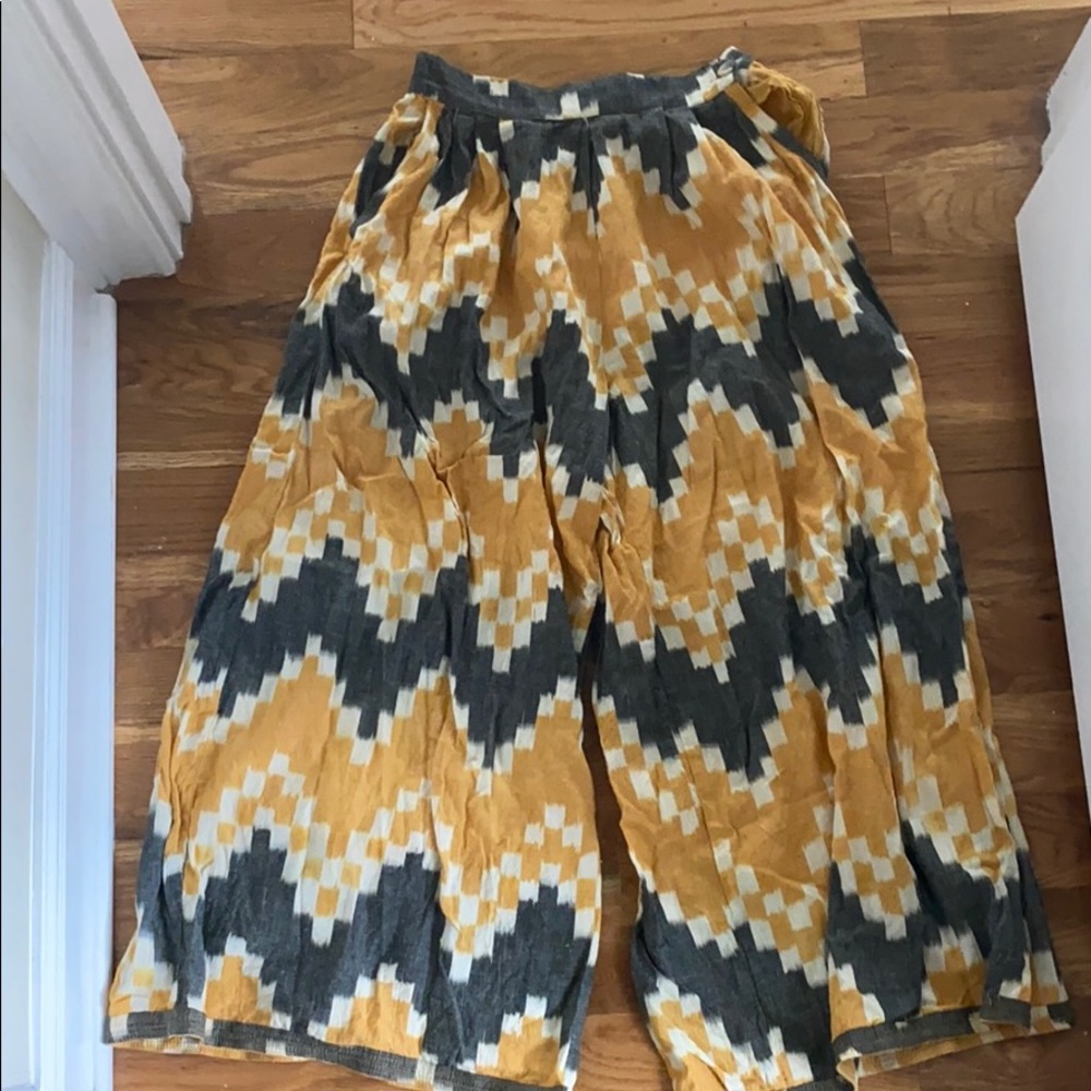 Cotton wide leg pants
